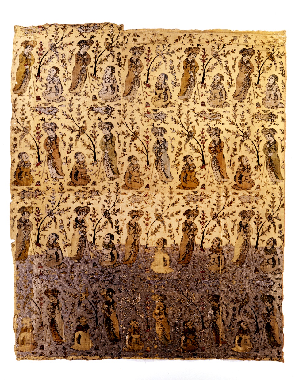Samt mit figürlichem Muster, persisch, um 1610-40 Samt mit figürlichem Muster, persisch, um 1610-40