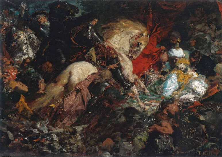 Ludwig Wilhelm von Baden-Baden zum sterbenden Mustafa Köprili reitend, Staatliche Kunsthalle Karlsruhe Ludwig Wilhelm von Baden-Baden zum sterbenden Mustafa Köprili reitend, Staatliche Kunsthalle Karlsruhe