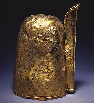 Helm eines Pejks / Helm eines Meldeläufers wohl süddeutsch (Augsburg?), evtl. osmanisch überarbeitet, 2. Hälfte 16. Jh. Helm eines Pejks / Helm eines Meldeläufers wohl süddeutsch (Augsburg?), evtl. osmanisch überarbeitet, 2. Hälfte 16. Jh.