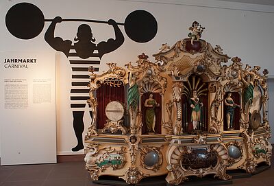 Orgel Ansicht einer Jahrmarktorgel